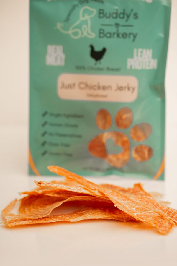Chicken Jerky pile and bag